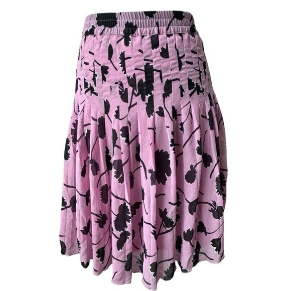 LOFT Floral Skirt Womens Flowy Pleated Dressy Career SZ S - Picture 10 of 10